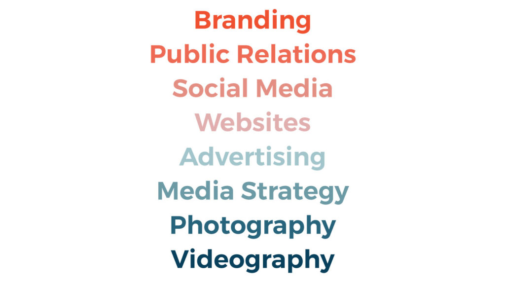 Neff services include branding, Public relations, social media, websites, advertising, media strategy, photography and videography.